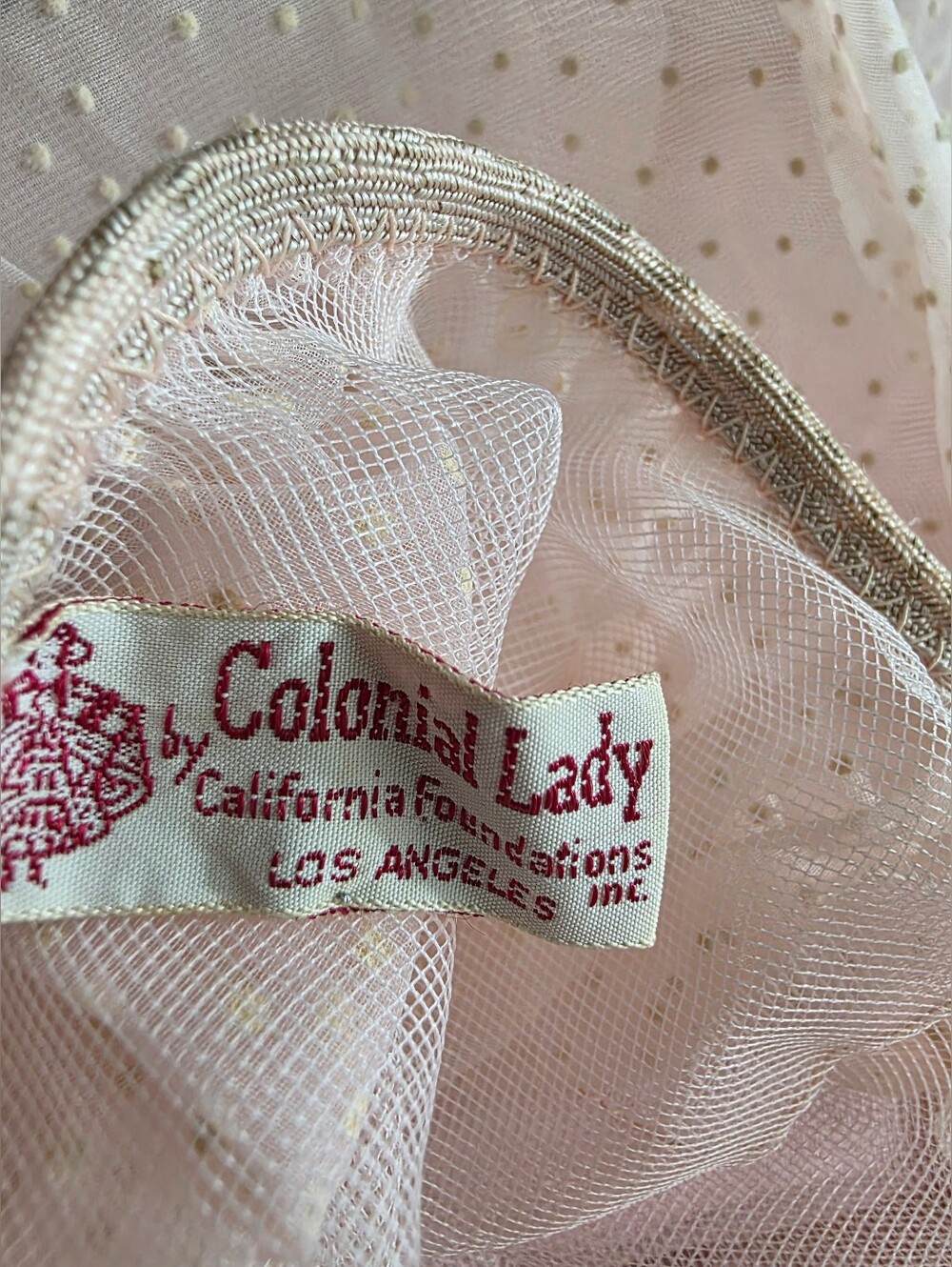 Colonial Lady by California Vintage 50's Women's Light Pink Lace Crinolin Skirt - Picture 6 of 7